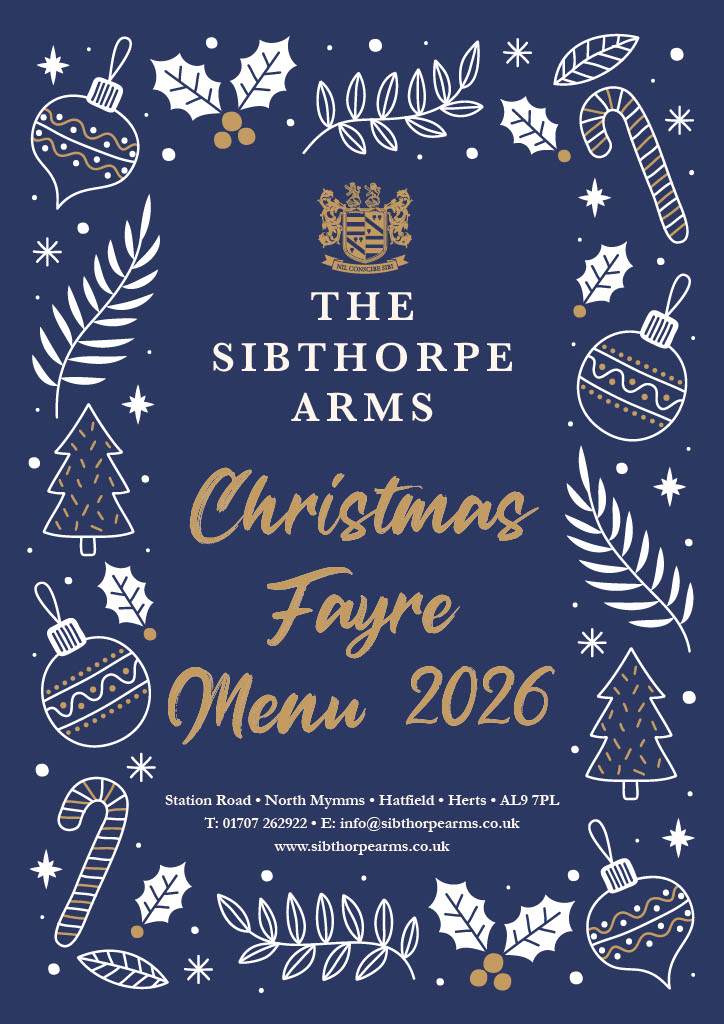 Sibthorpe Arms Christmas Menu 2022